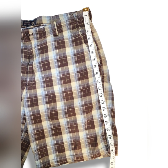 Arrow Blue Jeans Co. Bermuda Shorts Men's Size 36 Blue Plaid - Picture 7 of 7